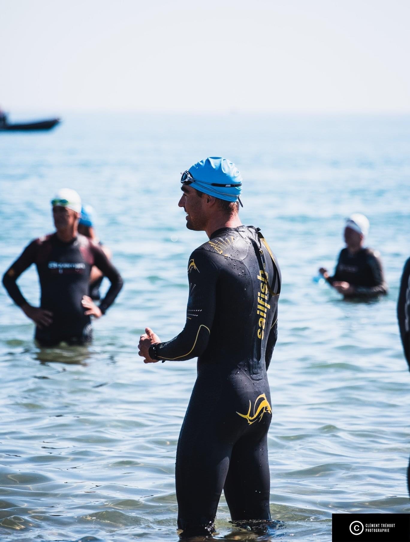 Départ de natation en eau libre